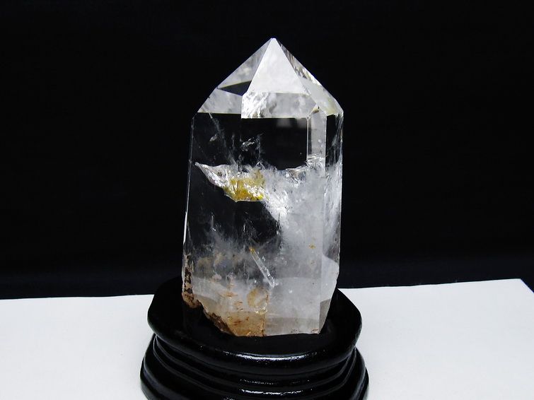水晶 六角柱 水晶 ポイント 台座付属 一点物 152-3817