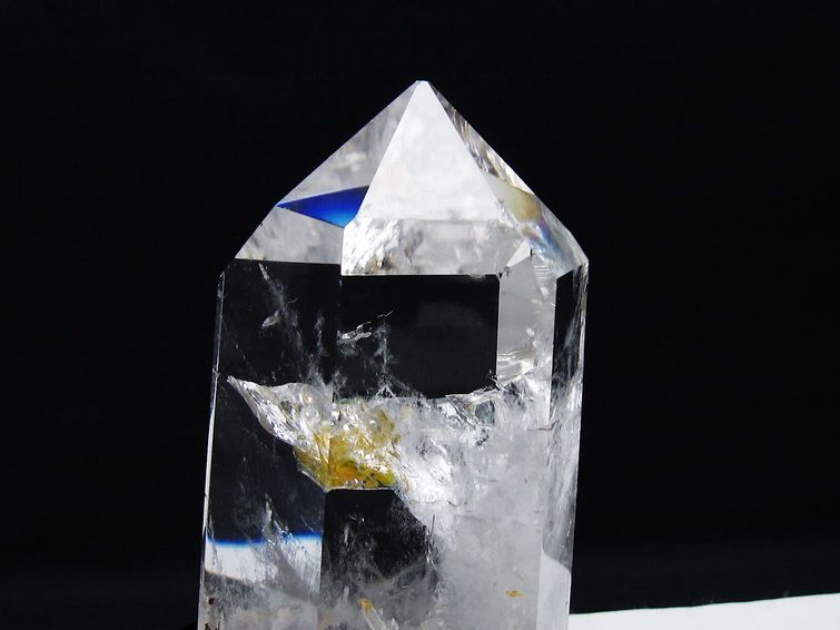 水晶 六角柱 水晶 ポイント 台座付属 一点物 152-3817