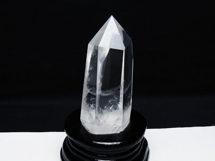 水晶 六角柱 水晶 ポイント 台座付属 一点物 152-3818