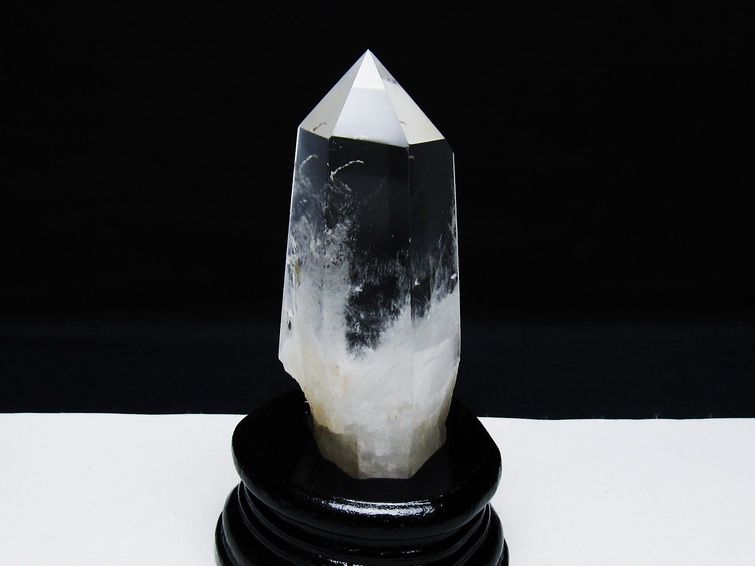 水晶 六角柱 水晶 ポイント 台座付属 一点物 152-3820