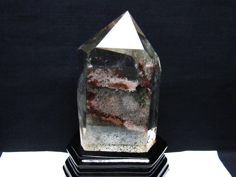 1.5Kg グリーンファントム 六角柱 台座付属 一点物 152-3915