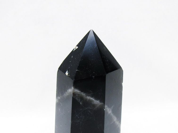 モリオン ポイント  黒水晶 六角柱 一点物 152-3984