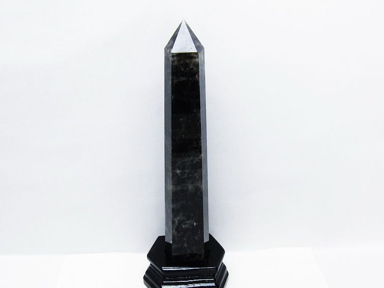 モリオン 黒水晶 六角柱 台座付き 一点物 152-3999 [sold out]
