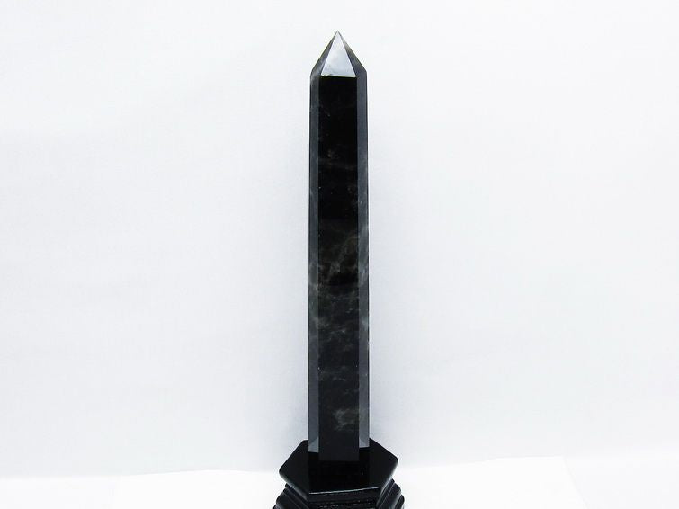 モリオン 黒水晶 六角柱 台座付き 一点物 152-4000 【sold out】