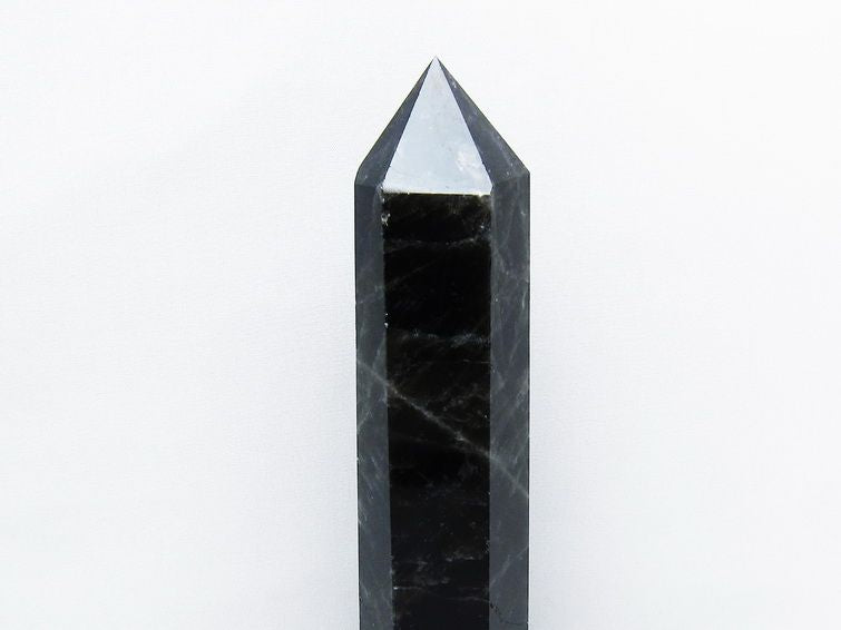 1Kg モリオン 黒水晶 六角柱 台座付属 一点物 152-4001 【sold out】