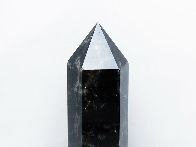 1.9Kg モリオン 黒水晶 六角柱 台座付属 一点物 152-4002