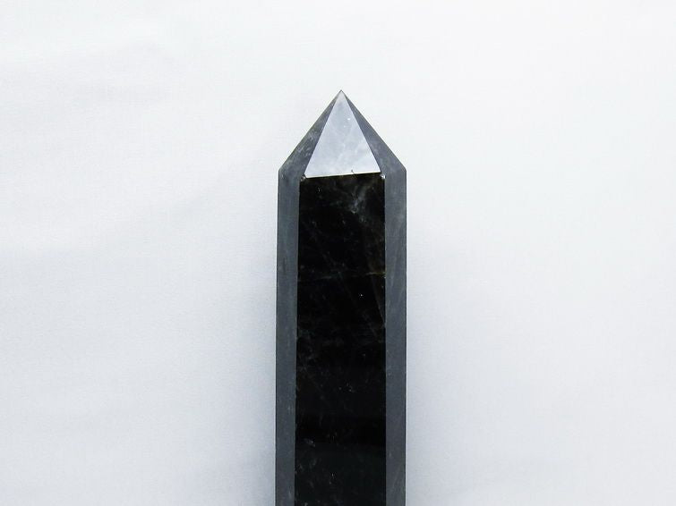 1.9Kg モリオン 黒水晶 六角柱 台座付属 一点物 152-4005