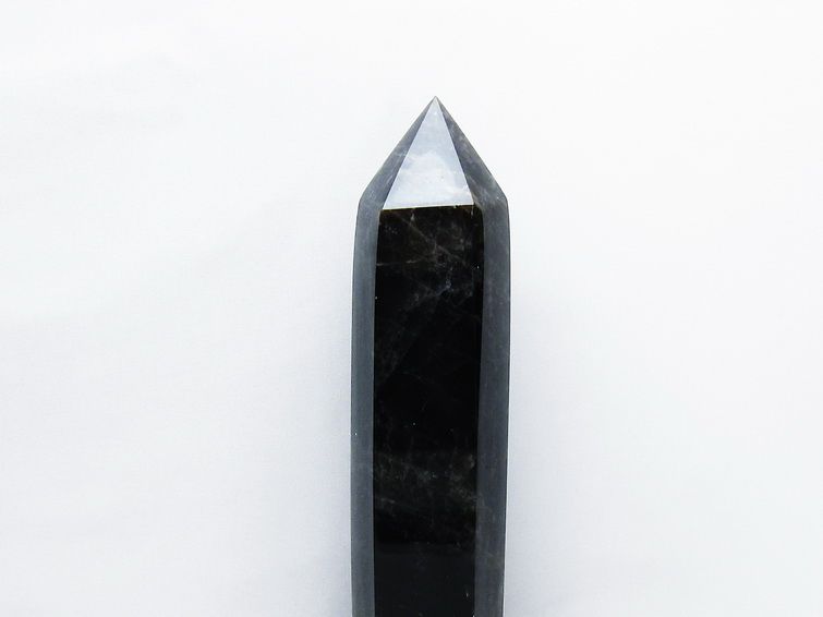 1.9Kg モリオン 黒水晶 六角柱 台座付属 一点物 152-4006