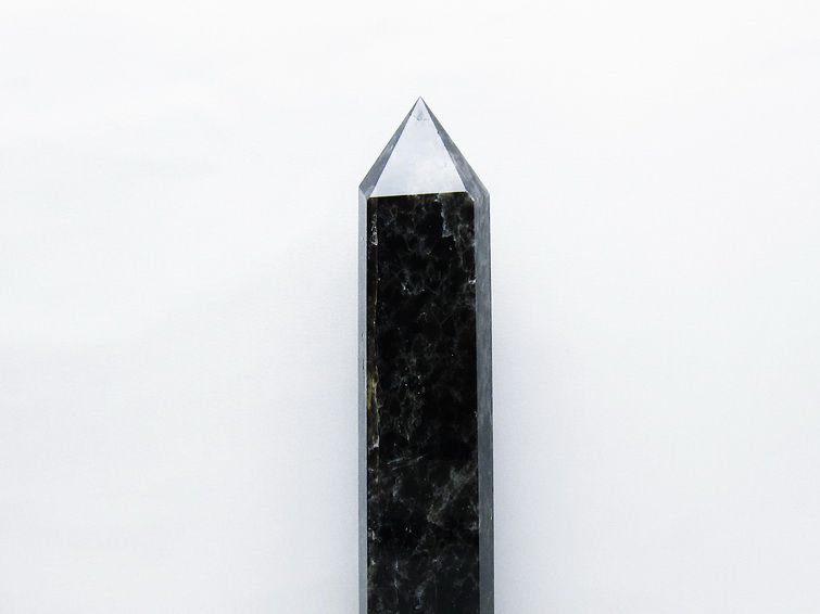 1.5Kg モリオン 黒水晶 六角柱 台座付属 一点物 152-4008