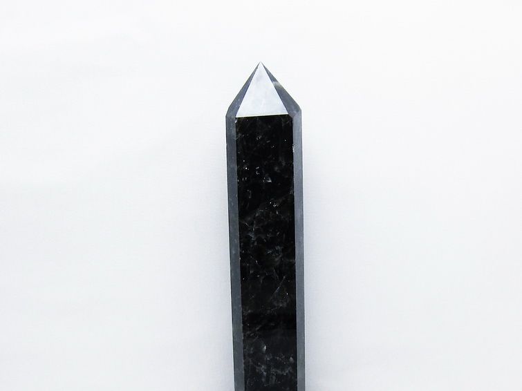 1.2Kg モリオン 黒水晶 六角柱 台座付属 一点物 152-4011