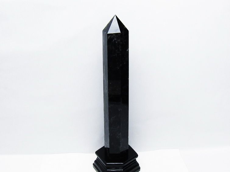 モリオン 黒水晶 六角柱 台座付き 一点物 152-4012 【sold out】