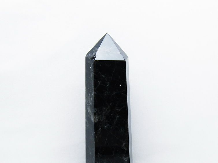 1.9Kg モリオン 黒水晶 六角柱 台座付属 一点物 152-4016