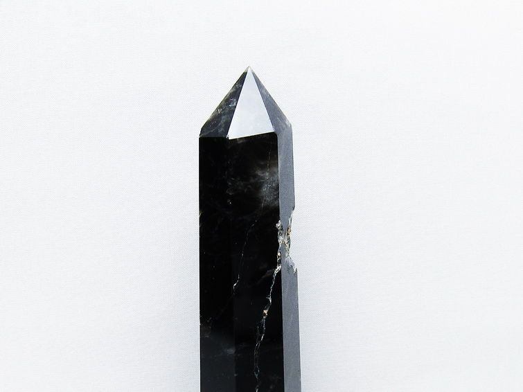 モリオン 黒水晶 六角柱 台座付属 一点物 152-4021