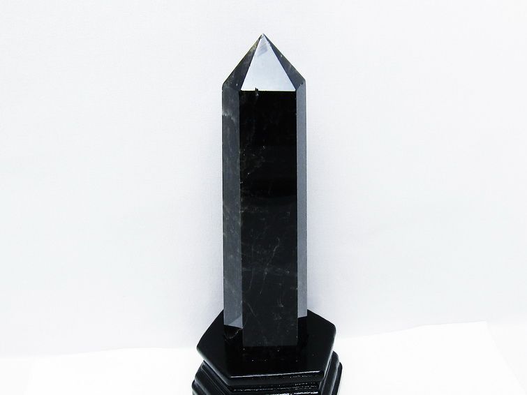 モリオン 黒水晶 六角柱 台座付き 一点物 152-4022 [sold out]