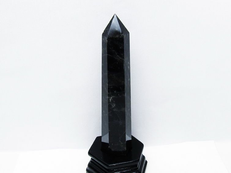モリオン 黒水晶 六角柱 台座付き 一点物 152-4023 【sold out】
