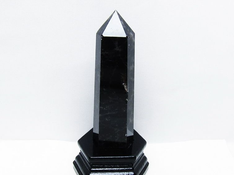 モリオン 黒水晶 六角柱 台座付き 一点物 152-4029 【sold out】