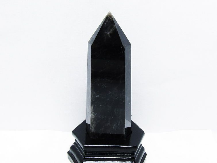 モリオン 黒水晶 六角柱 台座付き 一点物 152-4030 【sold out】