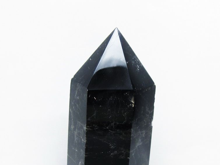 モリオン 黒水晶 六角柱 台座付属 一点物 152-4035