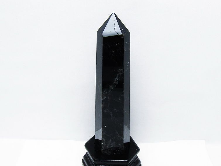 モリオン 黒水晶 六角柱 台座付き 一点物 152-4041 【sold out】