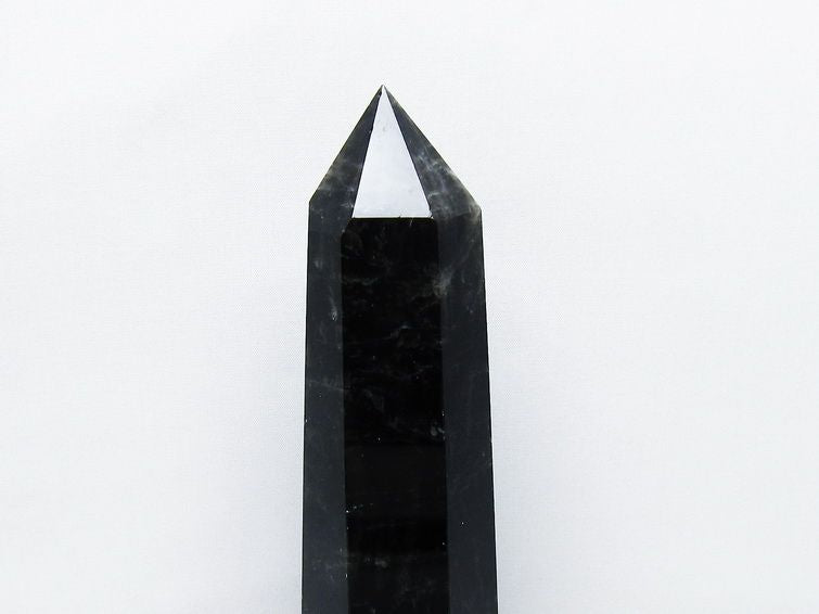 モリオン 黒水晶 六角柱 台座付属 一点物 152-4051