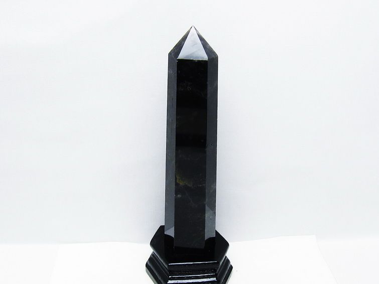 モリオン 黒水晶 六角柱 台座付き 一点物 152-4052 【sold out】