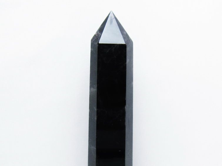 1Kg モリオン 黒水晶 六角柱 台座付属 一点物 152-4057