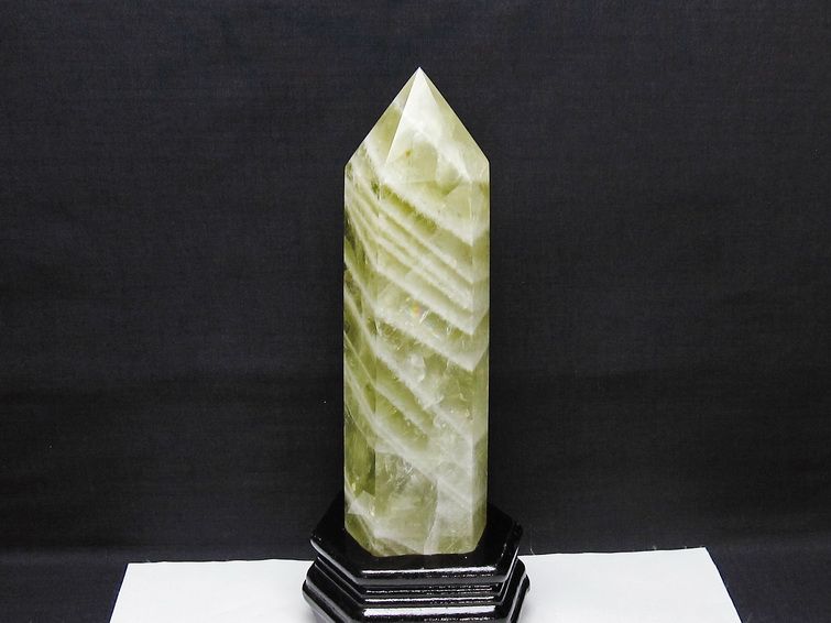 1.3Kg シトリン 六角柱 シトリンクォーツ ポイント 台座付属 一点物 152-4118