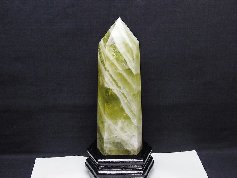 1.5Kg シトリン 六角柱 シトリンクォーツ ポイント 台座付属 一点物 152-4120