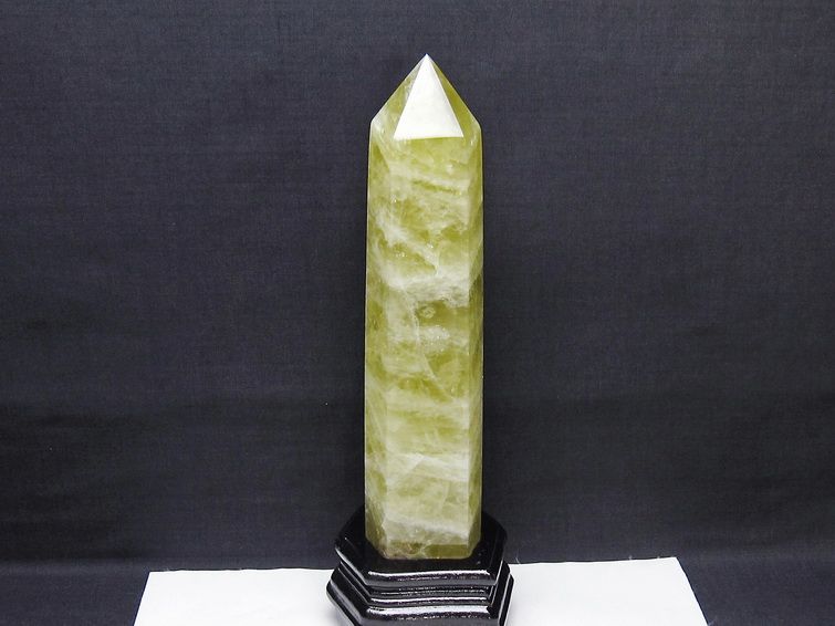 1.3Kg シトリン 六角柱 シトリンクォーツ ポイント 台座付属 一点物 152-4124