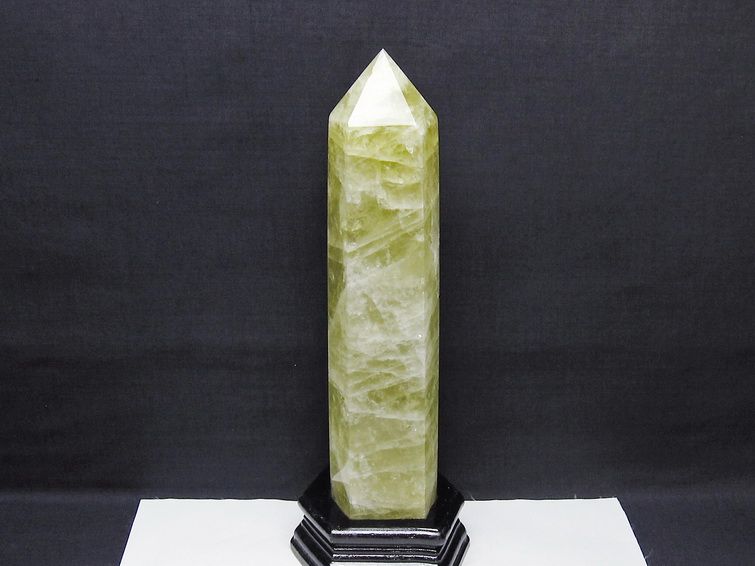 1.5Kg シトリン 六角柱 シトリンクォーツ ポイント 台座付属 一点物 152-4126
