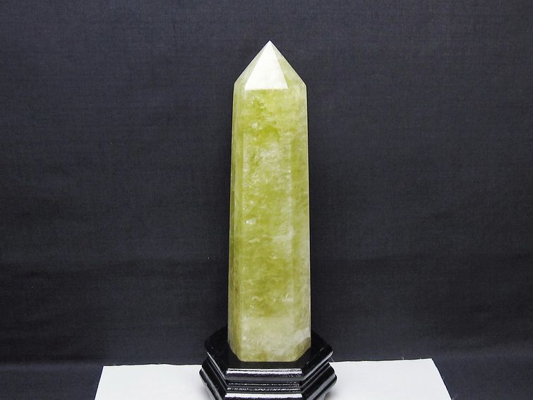 1.5Kg シトリン 六角柱 シトリンクォーツ ポイント 台座付属 一点物 152-4127