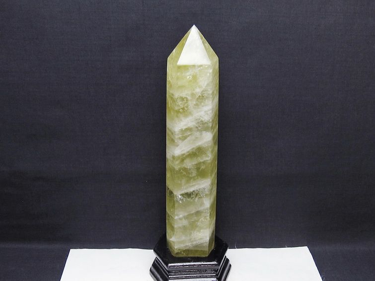 1.3Kg シトリン 六角柱 シトリンクォーツ ポイント 台座付属 一点物 152-4137