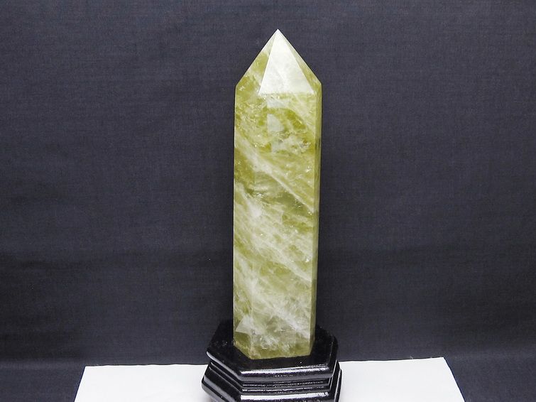 1.3Kg シトリン 六角柱 シトリンクォーツ ポイント 台座付属 一点物 152-4138
