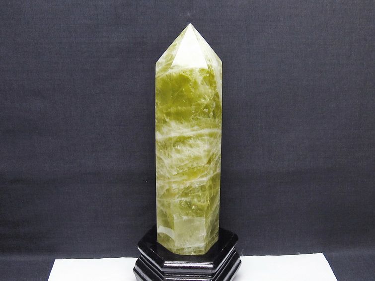 1.2Kg シトリン 六角柱 シトリンクォーツ ポイント 台座付属 一点物 152-4139