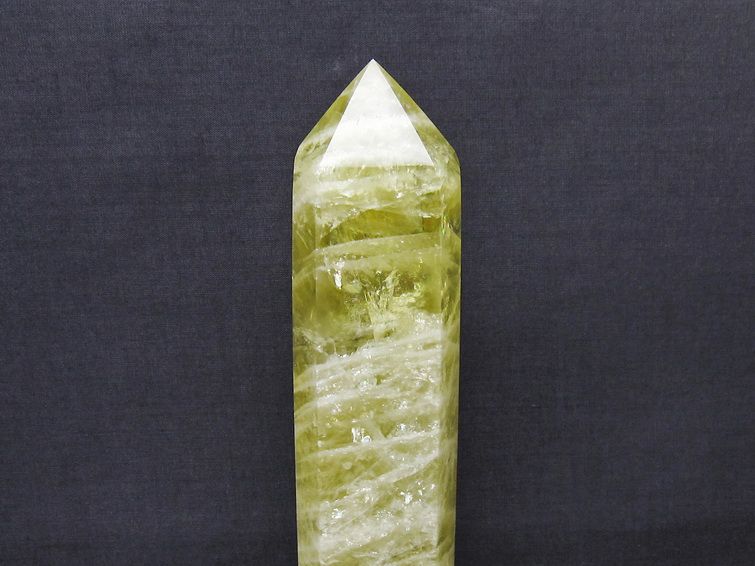 シトリン 六角柱 シトリンクォーツ ポイント 台座付属 一点物 152-4140