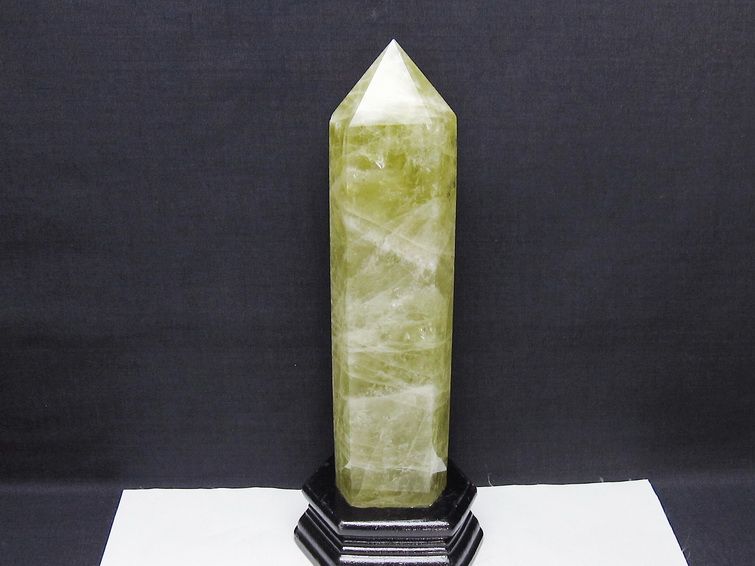 1.2Kg シトリン 六角柱 シトリンクォーツ ポイント 台座付属 一点物 152-4141