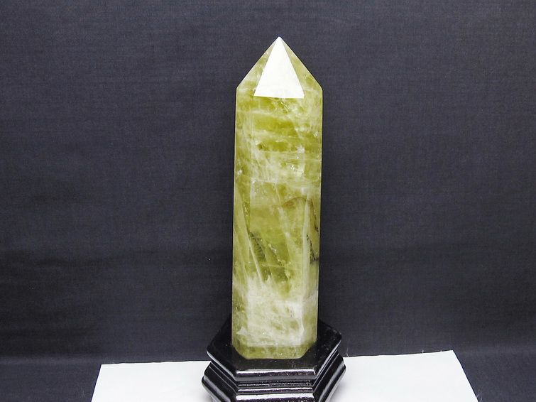 1.4Kg シトリン 六角柱 シトリンクォーツ ポイント 台座付属 一点物 152-4142