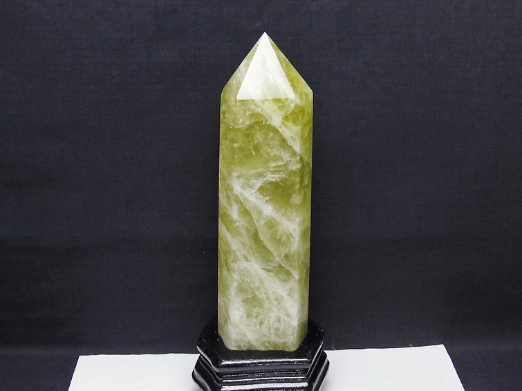 1.3Kg シトリン 六角柱 シトリンクォーツ ポイント 台座付属 一点物 152-4144