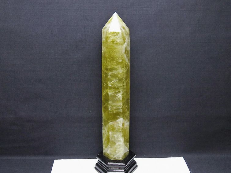 1.5Kg シトリン 六角柱 シトリンクォーツ ポイント 台座付属 一点物 152-4164