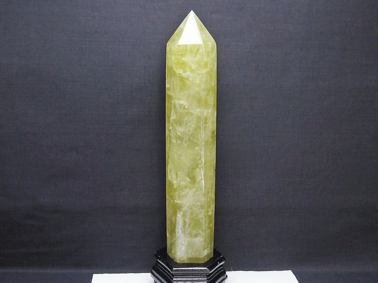 2.3Kg シトリン 六角柱 シトリンクォーツ ポイント 台座付属 一点物 152-4170