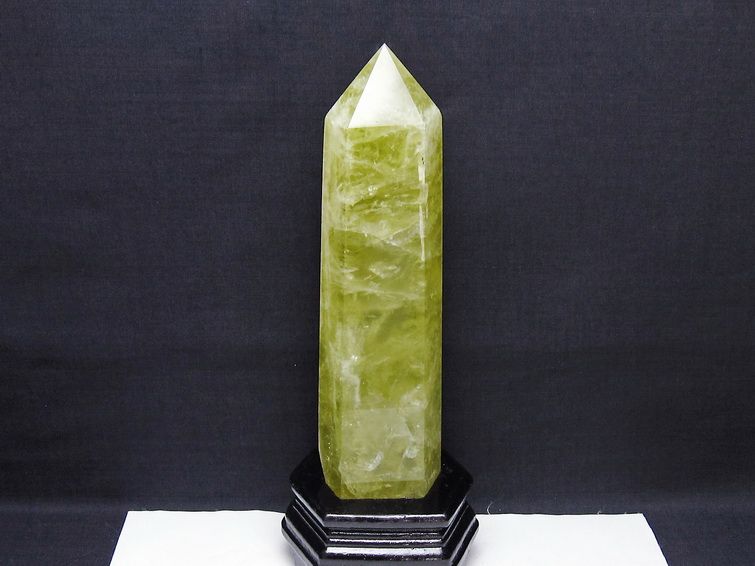 1.2Kg シトリン 六角柱 シトリンクォーツ ポイント 台座付属 一点物 152-4174