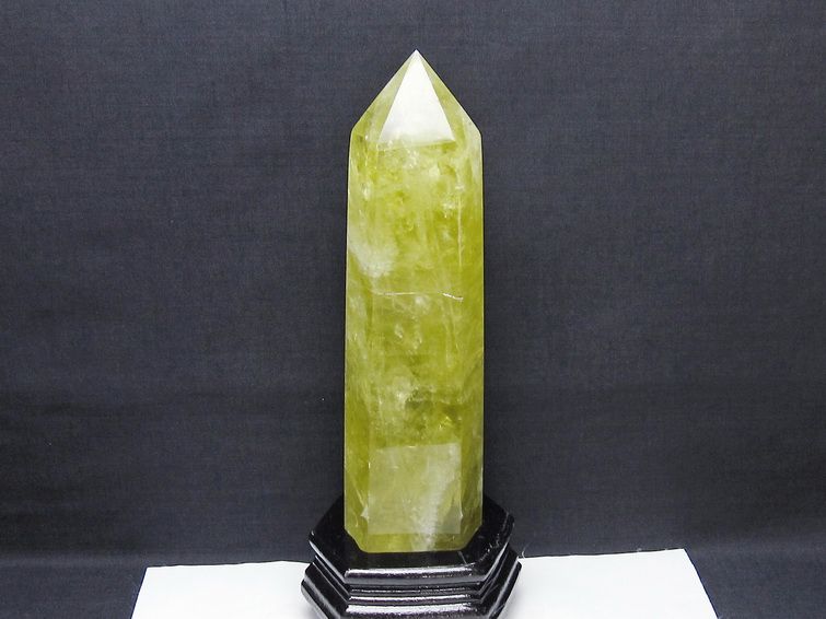 1.5Kg シトリン 六角柱 シトリンクォーツ ポイント 台座付属 一点物 152-4176