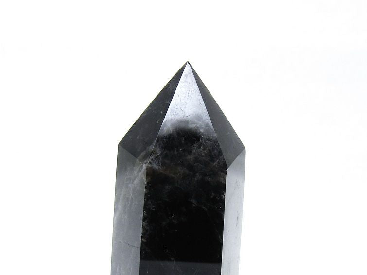 モリオン ポイント 六角柱 黒水晶 置物 一点物 152-4262