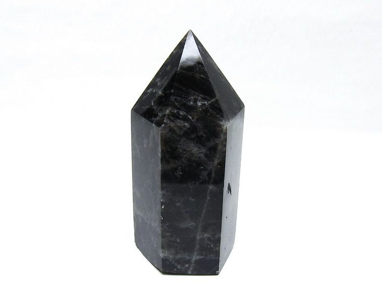 モリオン ポイント 六角柱 黒水晶 置物 一点物 152-4263