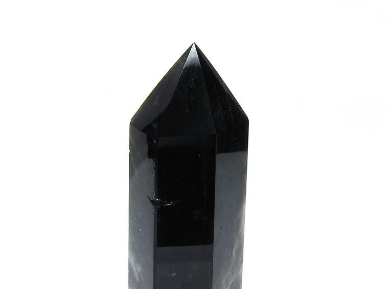 モリオン ポイント 六角柱 黒水晶 置物 一点物 152-4265
