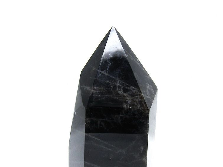 1.1Kg モリオン ポイント 六角柱 黒水晶 置物 一点物 152-4267