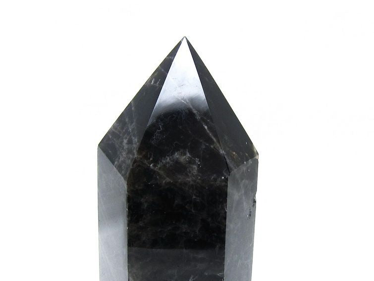 1.1Kg モリオン ポイント 六角柱 黒水晶 置物 一点物 152-4267