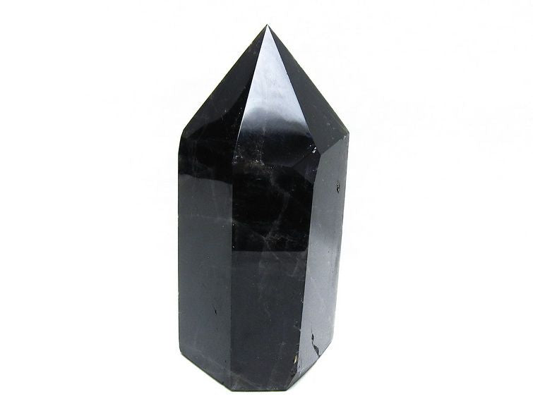 モリオン ポイント 六角柱 黒水晶 置物 一点物 152-4268