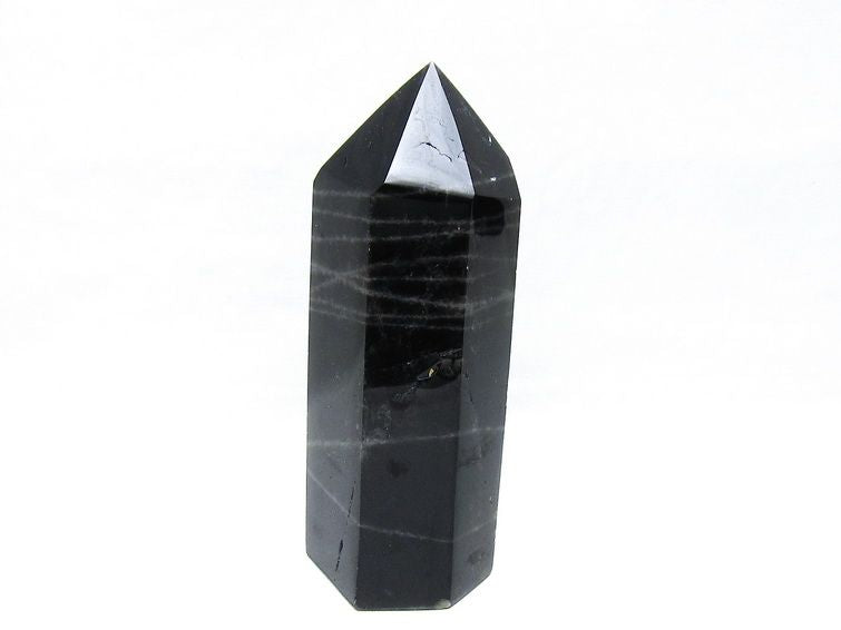 モリオン ポイント 六角柱 黒水晶 置物 一点物 152-4269