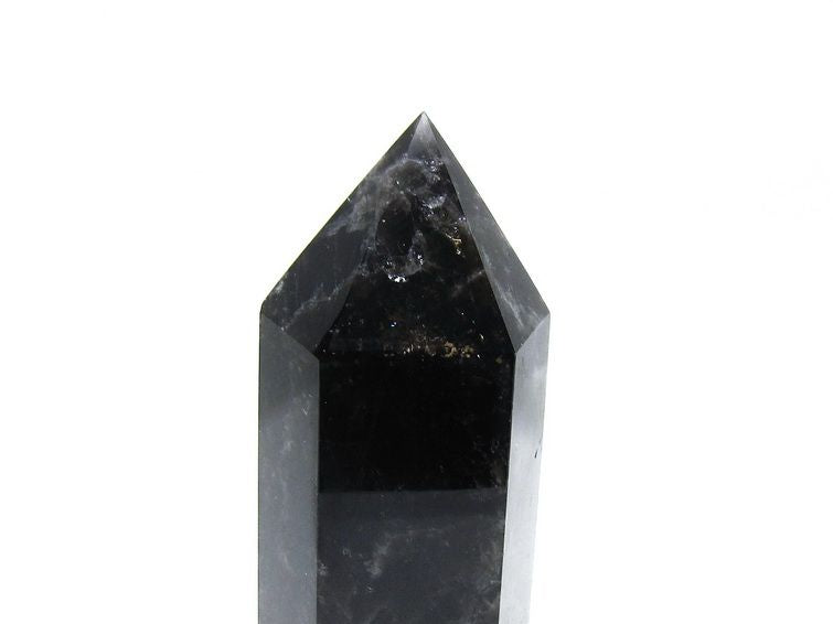 モリオン ポイント 六角柱 黒水晶 置物 一点物 152-4272